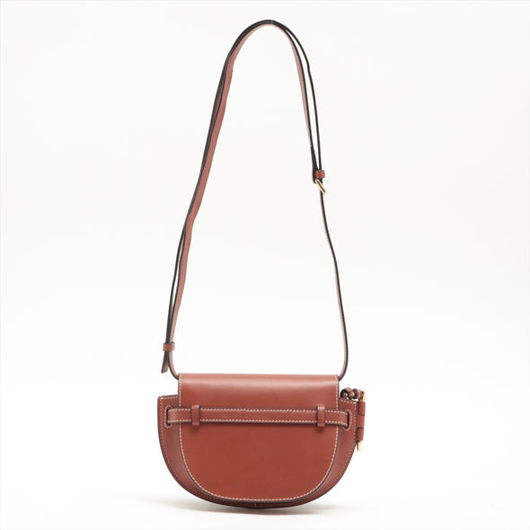 Loewe Brown Grained Leather Mini Gate Dual Bag [Clearance Sale]