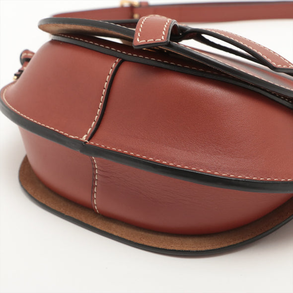 Loewe Brown Grained Leather Mini Gate Dual Bag [Clearance Sale]