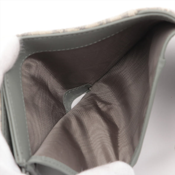 Christian Dior Gray Dior Oblique Jacquard Medium Saddle Wallet [Clearance Sale]