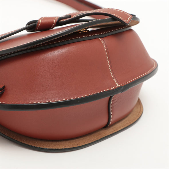 Loewe Brown Grained Leather Mini Gate Dual Bag [Clearance Sale]