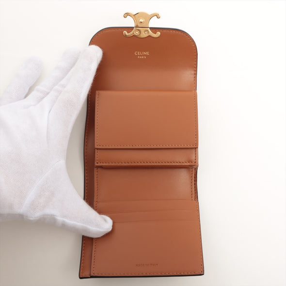 Celine Tan Triomphe Canvas Compact Wallet [Clearance Sale]
