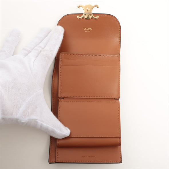 Celine Tan Triomphe Canvas Compact Wallet [Clearance Sale]