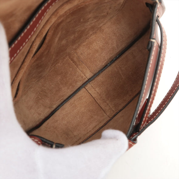 Loewe Brown Grained Leather Mini Gate Dual Bag [Clearance Sale]