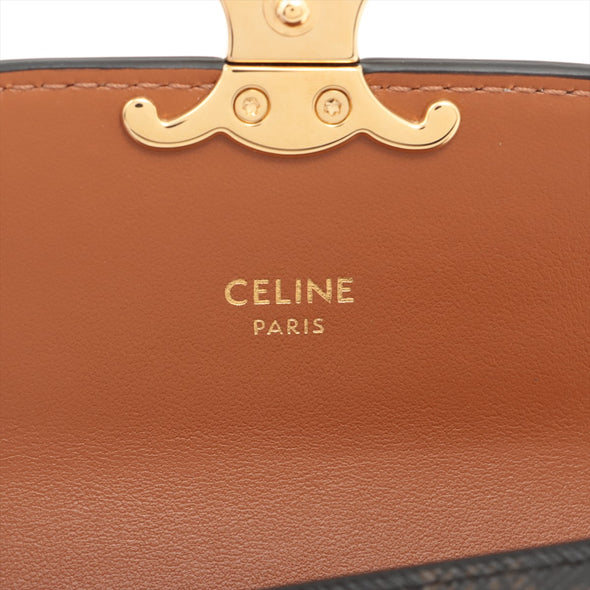 Celine Tan Triomphe Canvas Compact Wallet [Clearance Sale]