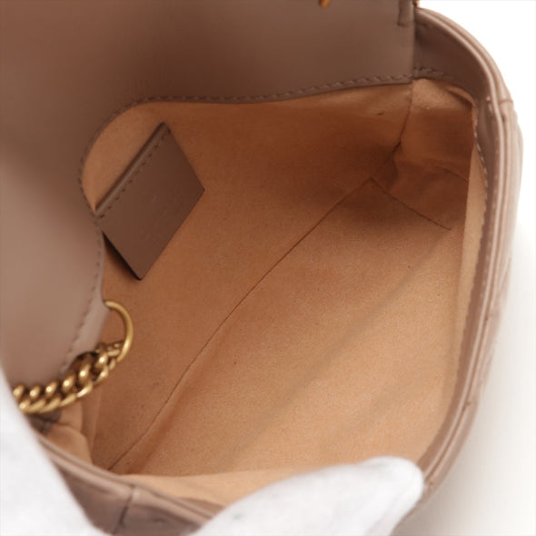 Gucci Dusty Pink GG Marmont Matelassé Leather Super Mini Bag