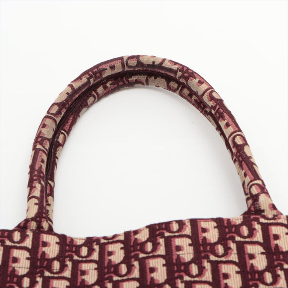 Christian Dior Bordeaux Oblique Embroidery Medium Book Tote [Clearance Sale]