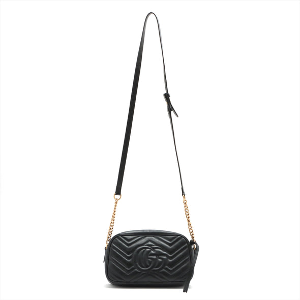 Gucci Black GG Marmont Matelasse Small Shoulder Bag [Clearance Sale]