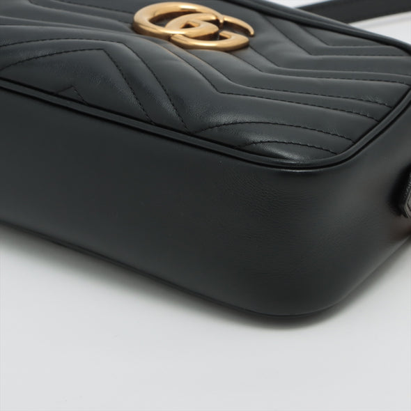 Gucci Black GG Marmont Matelasse Small Shoulder Bag [Clearance Sale]