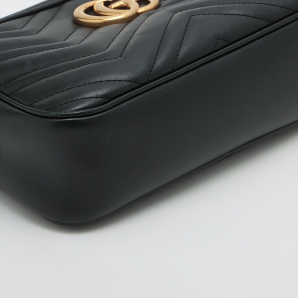 Gucci Black GG Marmont Matelasse Small Shoulder Bag [Clearance Sale]