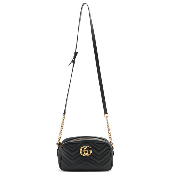 Gucci Black GG Marmont Matelasse Small Shoulder Bag [Clearance Sale]