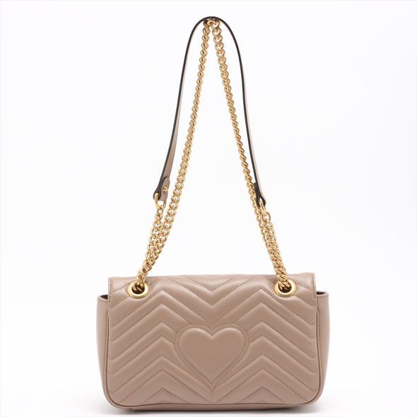 Gucci Beige GG Marmont Matelasse Shoulder Bag [Clearance Sale]