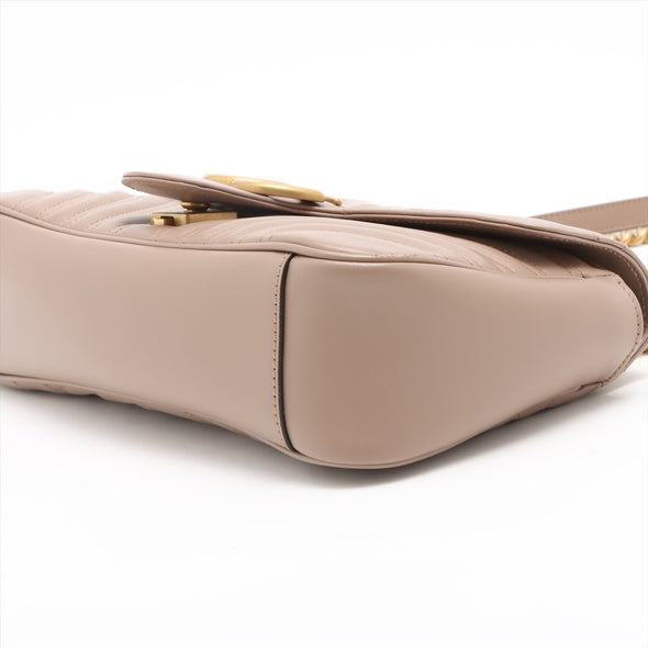 Gucci Beige GG Marmont Matelasse Shoulder Bag [Clearance Sale]