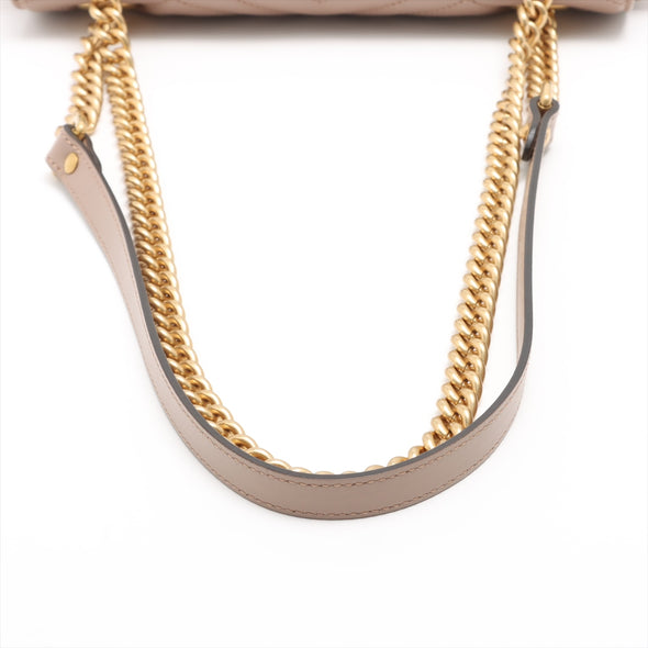 Gucci Beige GG Marmont Matelasse Shoulder Bag [Clearance Sale]