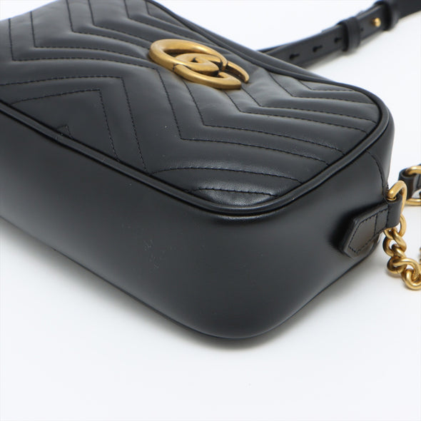 Gucci Black GG Marmont Matelasse Small Shoulder Bag - 2 [Clearance Sale]