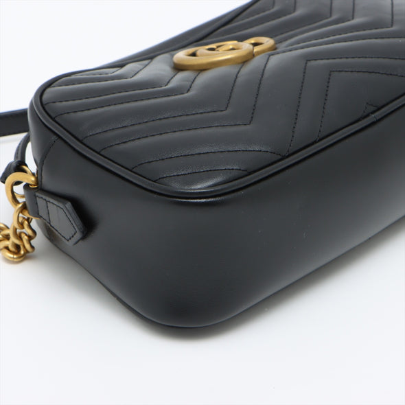 Gucci Black GG Marmont Matelasse Small Shoulder Bag - 2 [Clearance Sale]