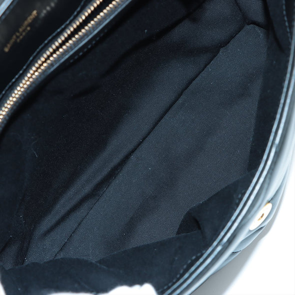 Saint Laurent Black Quilted Leather Loulou Medium Shoulder Bag [Clearance Sale]