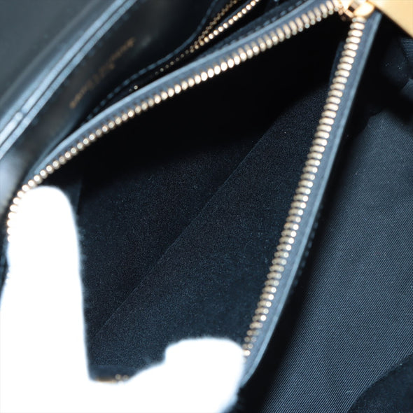 Saint Laurent Black Quilted Leather Loulou Medium Shoulder Bag [Clearance Sale]