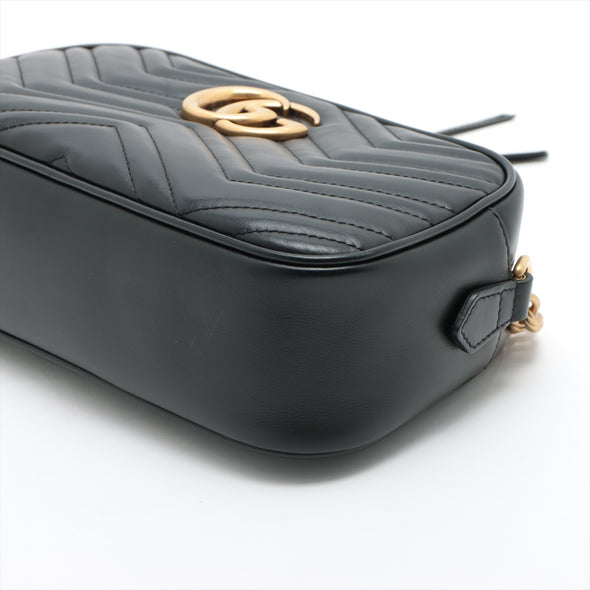 Gucci Black GG Marmont Matelasse Small Shoulder Bag - 4 [Clearance Sale]