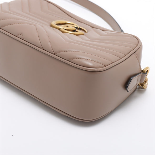 Gucci Beige GG Marmont Matelasse Small Shoulder Bag [Clearance Sale]