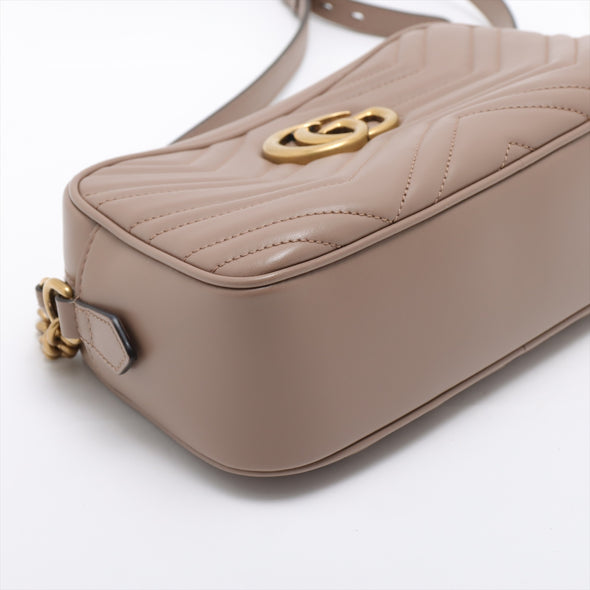Gucci Beige GG Marmont Matelasse Small Shoulder Bag [Clearance Sale]