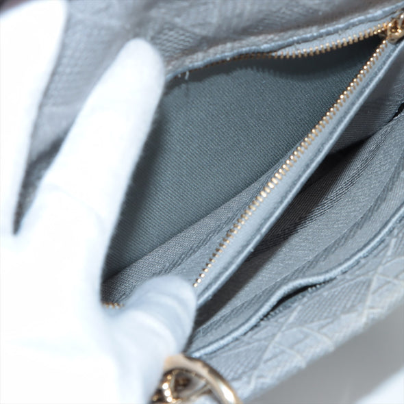 Christian Dior Gray Cannage Embroidery Medium Lady D-Lite Bag [Clearance Sale]
