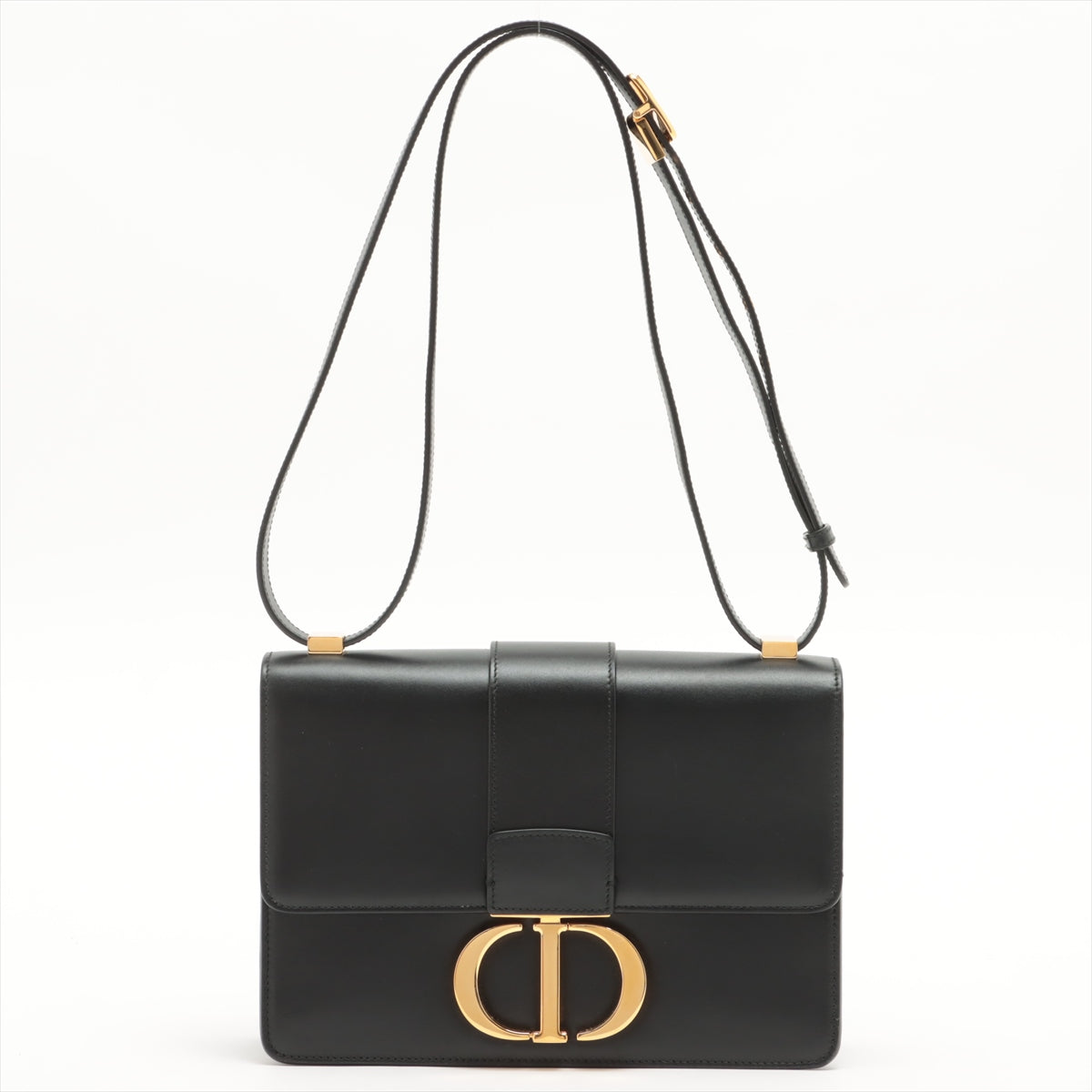 30 Montaigne Micro Bag Black Box Calfskin