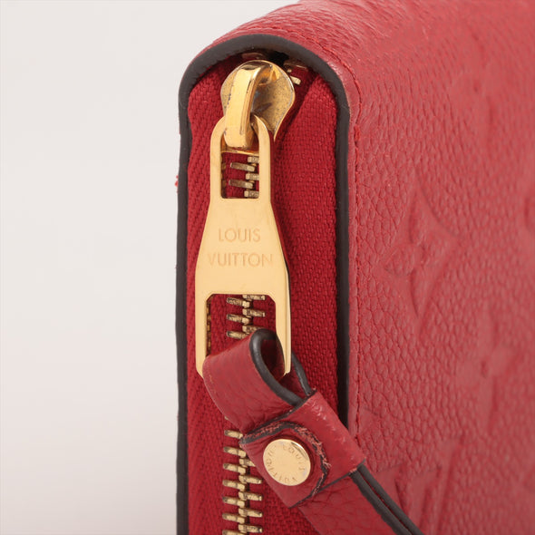 Louis Vuitton Red Empreinte Leather Zippy Wallet [Clearance Sale]