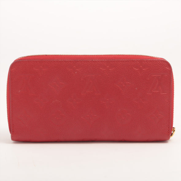 Louis Vuitton Red Empreinte Leather Zippy Wallet [Clearance Sale]