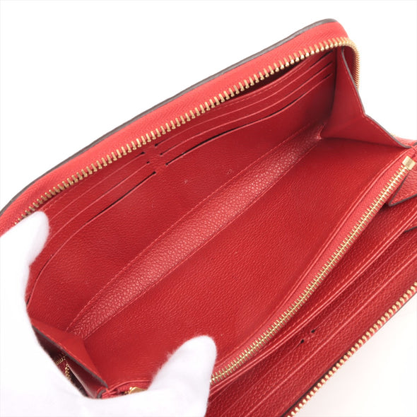 Louis Vuitton Red Empreinte Leather Zippy Wallet [Clearance Sale]