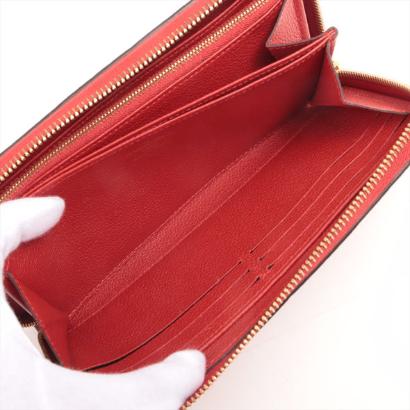 Louis Vuitton Red Empreinte Leather Zippy Wallet [Clearance Sale]