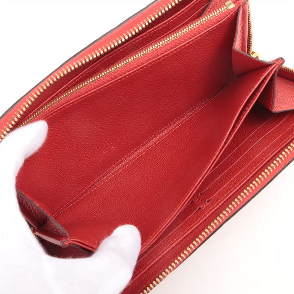 Louis Vuitton Red Empreinte Leather Zippy Wallet [Clearance Sale]