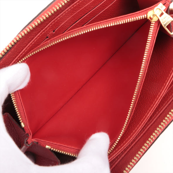 Louis Vuitton Red Empreinte Leather Zippy Wallet [Clearance Sale]