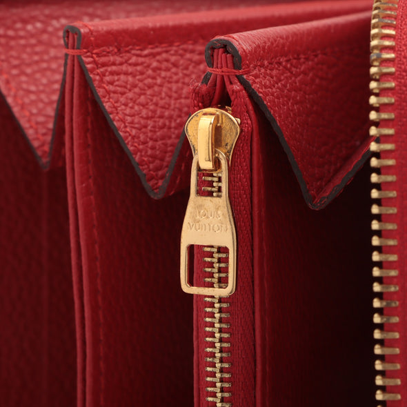 Louis Vuitton Red Empreinte Leather Zippy Wallet [Clearance Sale]