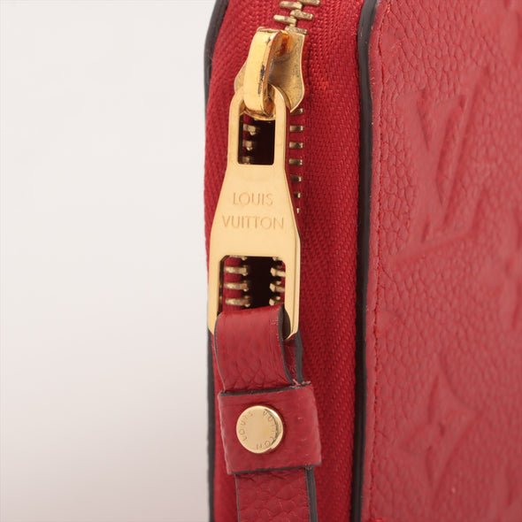 Louis Vuitton Red Empreinte Leather Zippy Wallet [Clearance Sale]