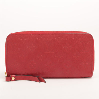 Louis Vuitton Red Empreinte Leather Zippy Wallet [Clearance Sale]