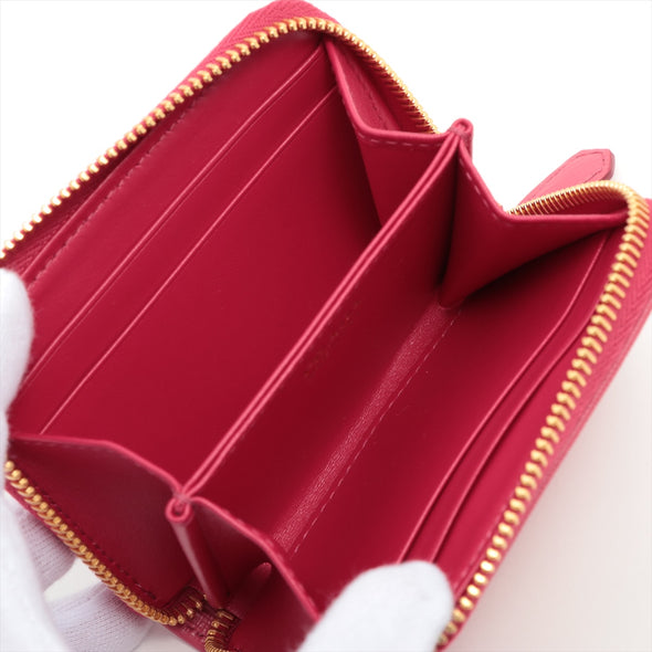 Prada Peony Pink Saffiano Leather Coin Purse [Clearance Sale]