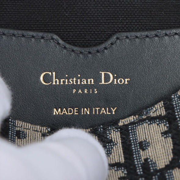 Christian Dior Blue Dior Oblique Embroidery Medium Dior Bobby Bag [Clearance Sale]