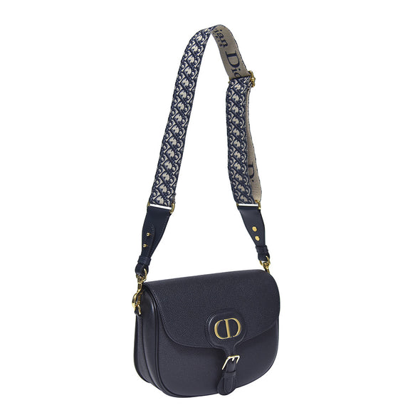 Black Grained Leather Large Dior Bobby Bag (Rented Out)