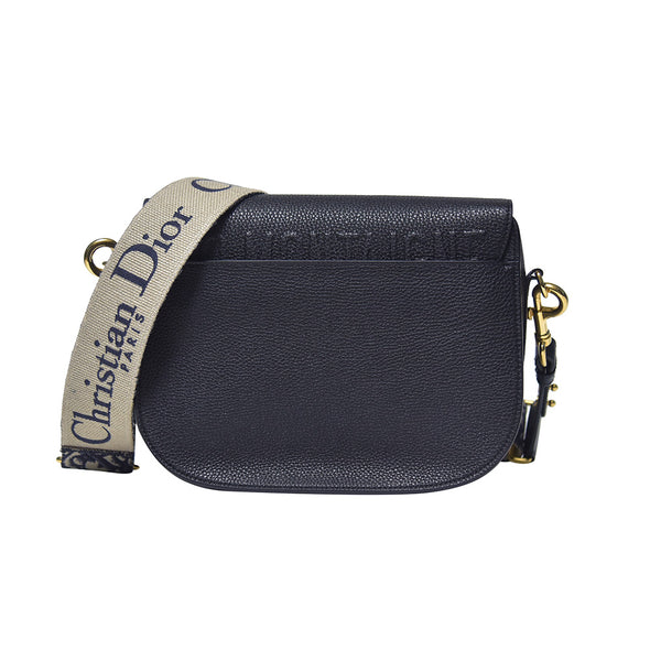 Black Grained Leather Large Dior Bobby Bag (Rented Out)