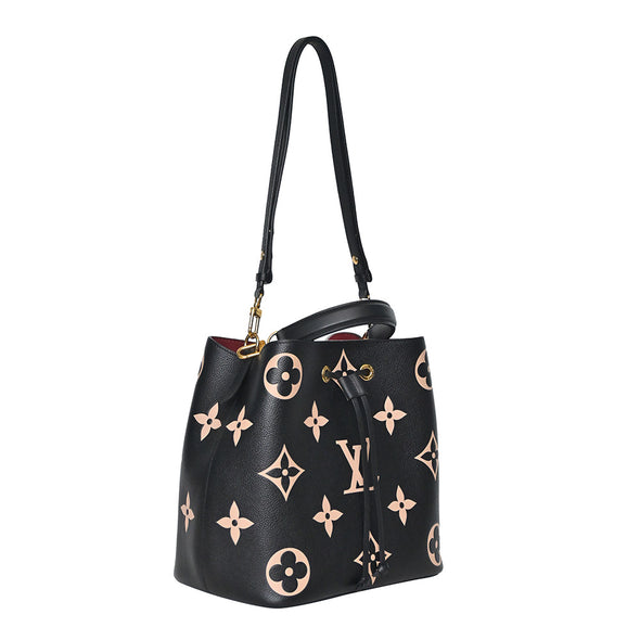Black / Beige Bicolour Monogram Empreinte Leather Neonoe MM (Rented Out)