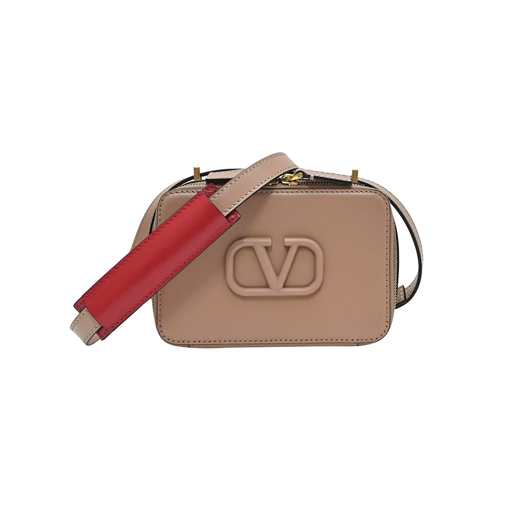 Supervee calfskin crossbody bag Valentino Garavani Pink in Pony-style  calfskin - 35227687