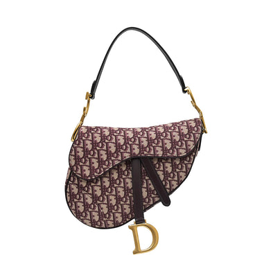 Burgundy Dior Oblique Saddle Bag (Rented Out)