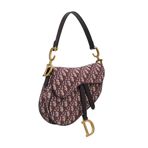 Burgundy Dior Oblique Saddle Bag (Rented Out)