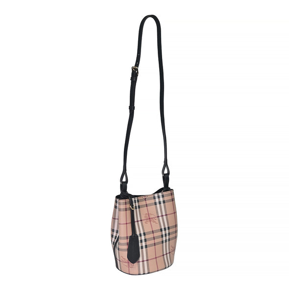 Black Vintage Check Small Lorne Bucket Bag