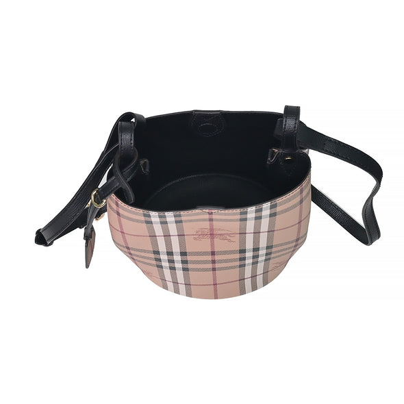 Black Vintage Check Small Lorne Bucket Bag