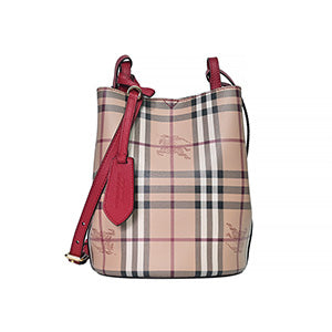 Poppy Red Vintage Check Small Lorne Bucket Bag