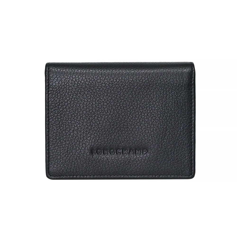 Longchamp Black Le Foulonne Compact Wallet –