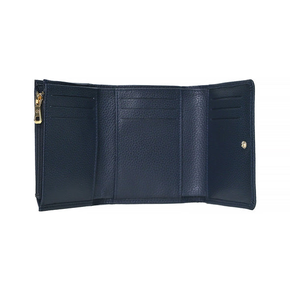 Navy Le Foulonne Compact Wallet