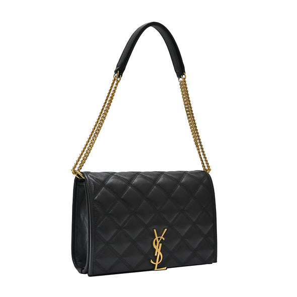 Black Becky Quilted Lambskin Mini Chain Shoulder Bag - 2 (Rented Out)