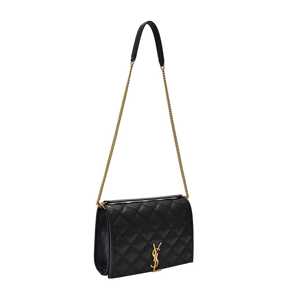 Black Becky Quilted Lambskin Mini Chain Shoulder Bag Rented Out